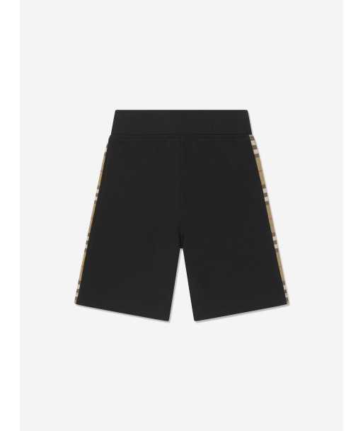 Burberry Boys Nolen Check Insert Shorts in Black outlet