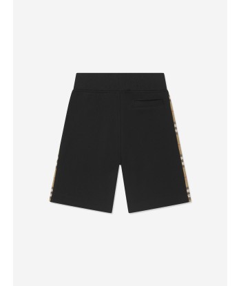 Burberry Boys Nolen Check Insert Shorts in Black outlet