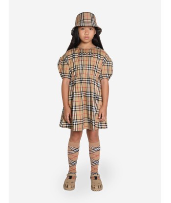 Burberry Girls Shelley Dress in Archive Beige Check de votre