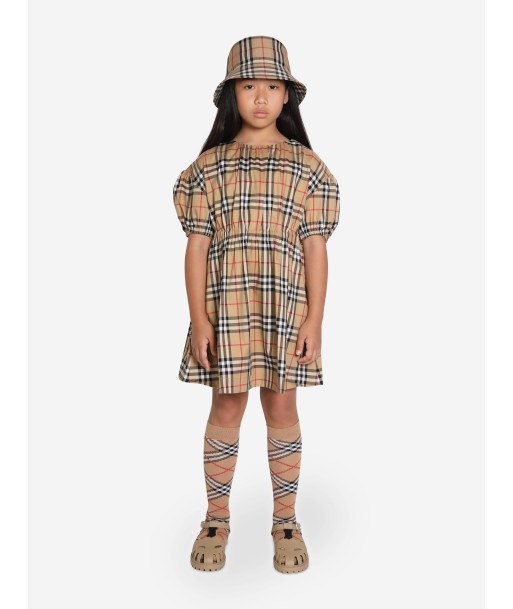 Burberry Girls Shelley Dress in Archive Beige Check de votre