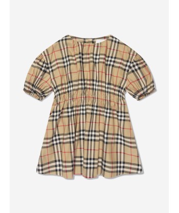 Burberry Girls Shelley Dress in Archive Beige Check de votre