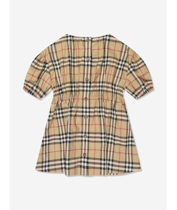 Burberry Girls Shelley Dress in Archive Beige Check de votre