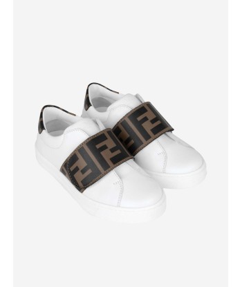 Fendi Fendi Leather FF Logo Strap Trainers prix