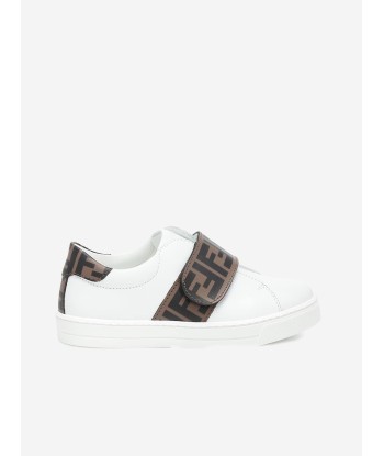 Fendi Fendi Leather FF Logo Strap Trainers prix