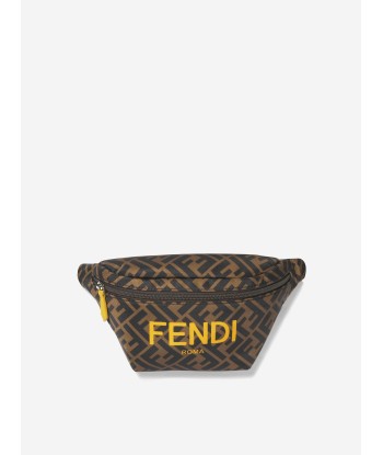 Fendi Kids FF Logo Belt Bag in Brown hantent personnes