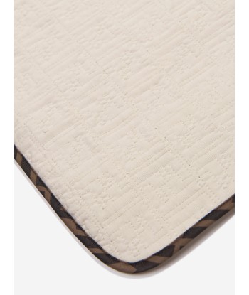 Fendi Baby Quilted Cotton Blanket in Beige la livraison gratuite