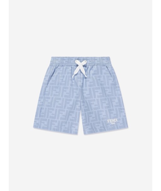 Fendi Baby Boys Chambray FF Logo Shorts in Blue une grave pollution 