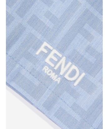 Fendi Baby Boys Chambray FF Logo Shorts in Blue une grave pollution 