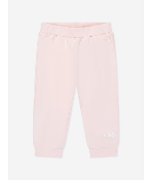 Fendi Baby Girls Logo Joggers in Pink Paris Déstockage Promo