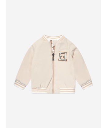 Fendi Baby Reversible Bear Zip Up in White Venez acheter