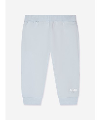 Fendi Baby Logo Joggers in Blue pas cher