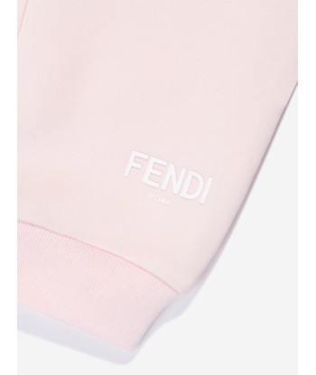 Fendi Baby Girls Logo Joggers in Pink Paris Déstockage Promo