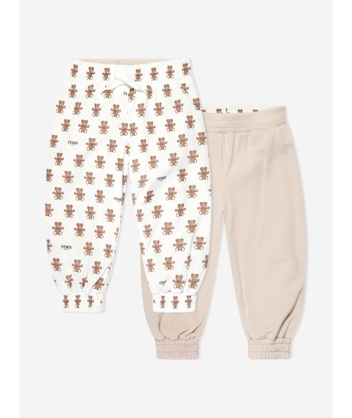 Fendi Baby Bear Logo Reversible Joggers in Ivory le des métaux précieux