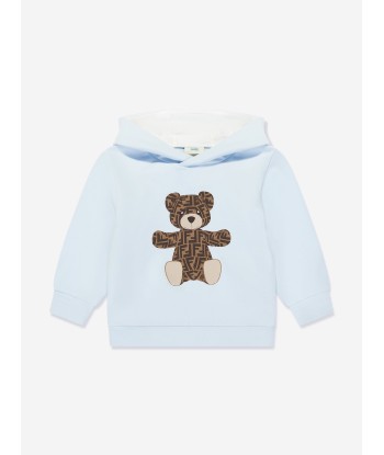 Fendi Baby Boys Bear Hoodie in Blue À commander