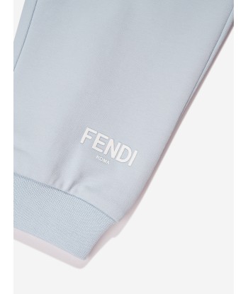 Fendi Baby Logo Joggers in Blue pas cher