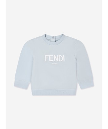 Fendi Baby Logo Sweatshirt in Blue Comparez plus de prix