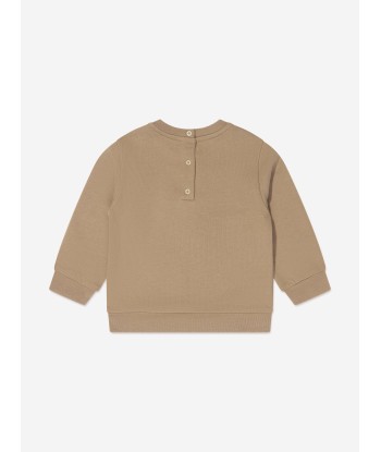 Fendi Baby Logo Sweatshirt in Beige de pas cher