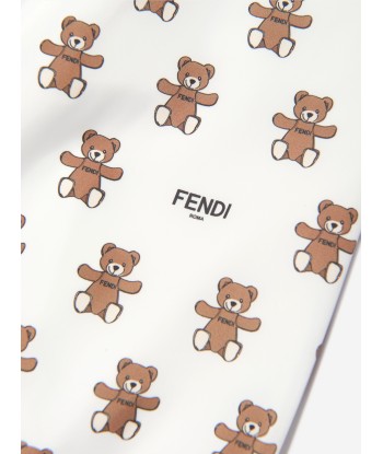 Fendi Baby Bear Logo Reversible Joggers in Ivory le des métaux précieux