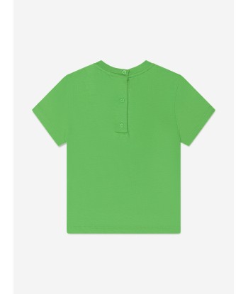 Fendi Baby Logo Print T-Shirt in Green la chaussure