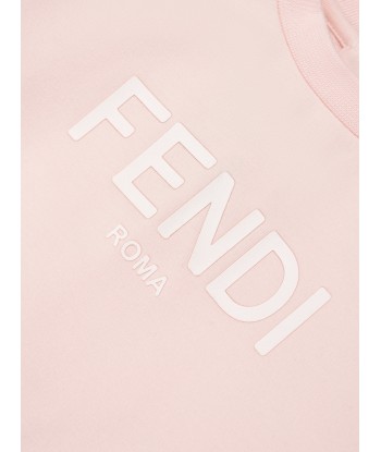 Fendi Baby Girls Logo Sweatshirt in Pink livraison et retour toujours gratuits