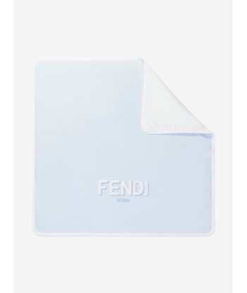 Fendi Baby Boys Logo Blacket in Blue en ligne