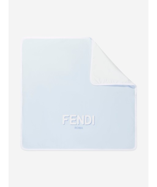 Fendi Baby Boys Logo Blacket in Blue en ligne