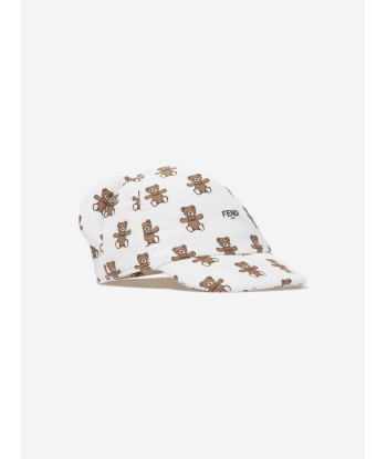 Fendi Baby Teddy Bear Cap in Ivory l'achat 