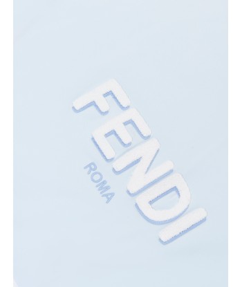 Fendi Baby Boys Logo Blacket in Blue en ligne