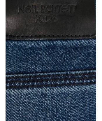 Neil Barrett Boys Cotton Denim Jeans brillant des détails fins