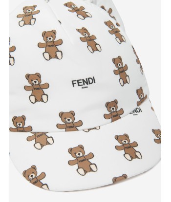 Fendi Baby Teddy Bear Cap in Ivory l'achat 