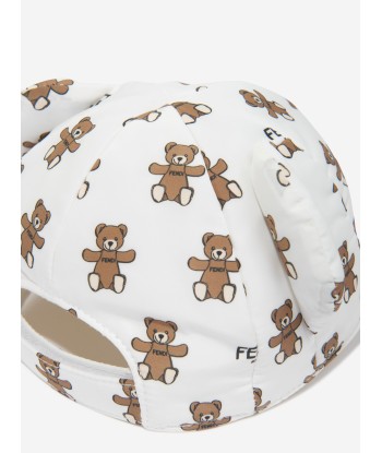 Fendi Baby Teddy Bear Cap in Ivory l'achat 