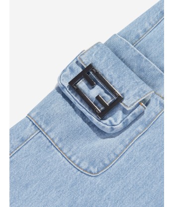 Fendi Girls Cargo Baguette Bag Jeans in Blue meilleur choix