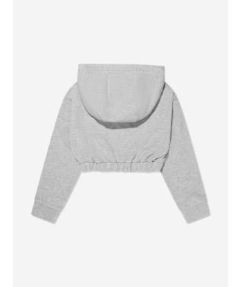 Fendi Girls Logo Cropped Hoodie in Grey Comparez plus de prix