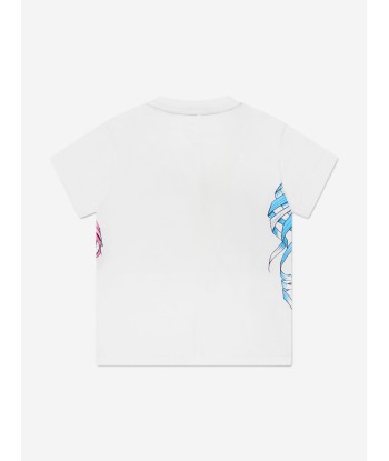 Fendi Girls Graphic Print T-Shirt in White Fin de série