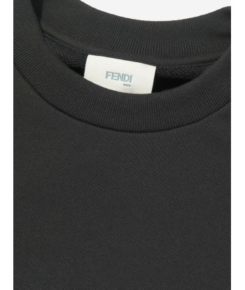 Fendi Girls Cropped FF Logo Top in Black Le MVP de beaucoup