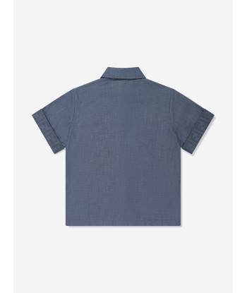 Fendi Boys Chambray Pocket Shirt in Blue vous aussi creer 