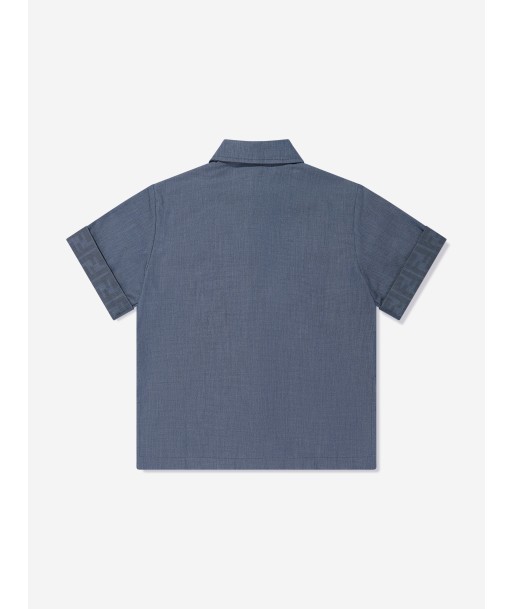 Fendi Boys Chambray Pocket Shirt in Blue vous aussi creer 