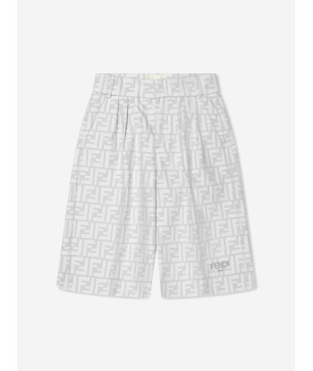 Fendi Boys FF Logo Shorts in Grey En savoir plus