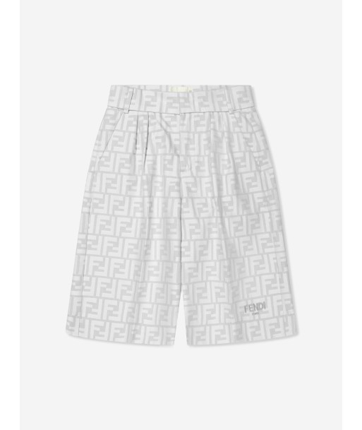 Fendi Boys FF Logo Shorts in Grey En savoir plus