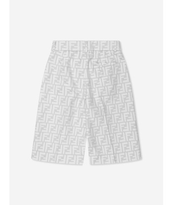 Fendi Boys FF Logo Shorts in Grey En savoir plus