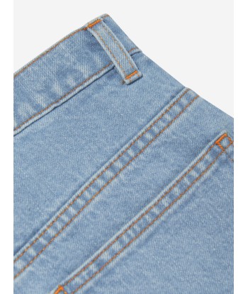 Fendi Boys Big Pocket Logo Denim Shorts in Blue offre 