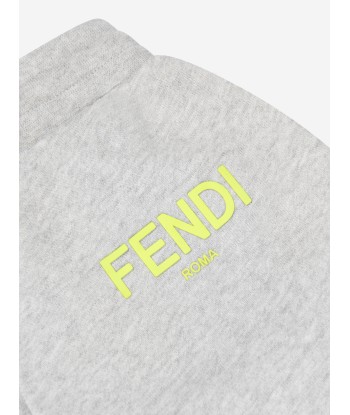 Fendi Boys FF Logo Pocket Joggers in Grey de la marque