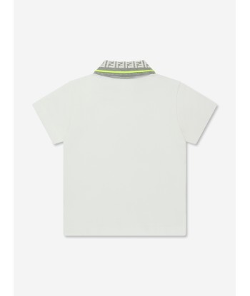 Fendi Boys Logo Polo Shirt in Ivory ou a consommer sur place