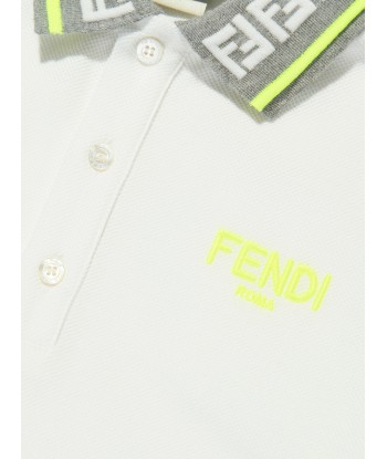 Fendi Boys Logo Polo Shirt in Ivory ou a consommer sur place