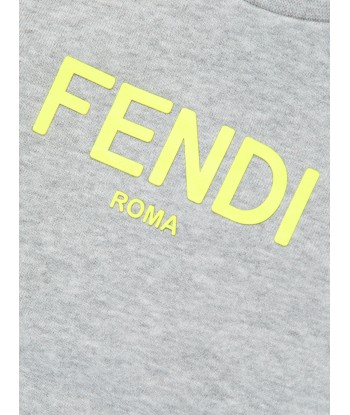 Fendi Kids Logo Sweatshirt in Grey En savoir plus