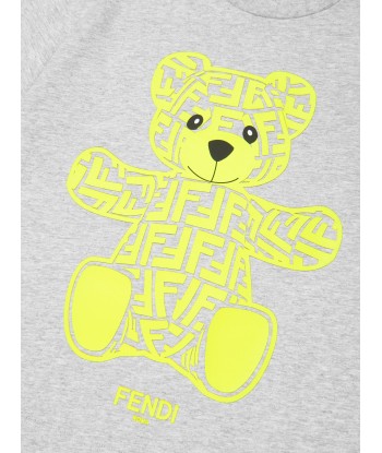 Fendi Kids Bear T-Shirt in Grey france