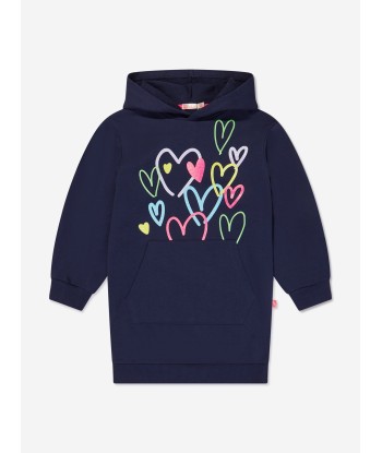 Billieblush Girls Hooded Sweater Dress in Navy JUSQU'A -70%! 