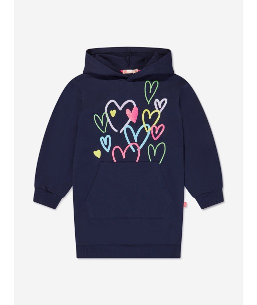 Billieblush Girls Hooded Sweater Dress in Navy JUSQU'A -70%! 