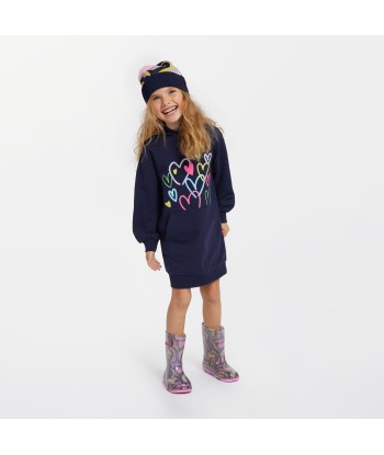 Billieblush Girls Hooded Sweater Dress in Navy JUSQU'A -70%! 