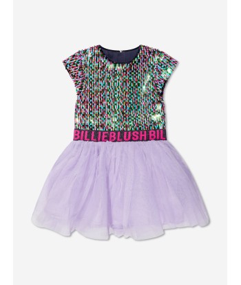 Billieblush Girls Sequin And Tulle Dress in Multicolour pas cher chine